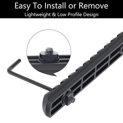 TOCNGAEK Polymer Picatinny Accessory Rail Single Picatinny Rail，3 3 5 5 7 7 Slot Black