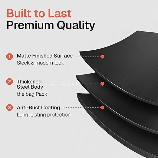 Blisse Trash Bag Holder Dispenser, Black | 13-33 Gallon Rolls, Heavy-Duty Steel, Under Sink Kitchen Storage, Wall Mount or Countertop, Easy One-Hand Dispensing