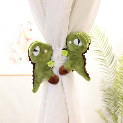 Cciphy 1 Pair Cartoon Dinosaur Curtain Holdbacks Cute Tiebacks Animal Holders Window Accessories for Children Nursery Curtain Decoration (Dinosaur)