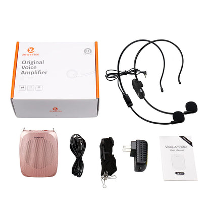 ZOWEETEK Wireless Voice Amplifier for Teachers with 2 Microphone, Original Voice Amplifier Wireless Microphone, Portable Speaker megaphone for Classroom, Training, Meeting, Instructors, Coaches, Games