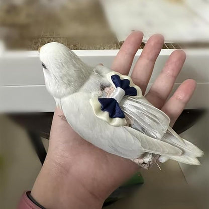 Bird Diaper Cockatiel Clothes Flight Suite, Reusable Parrot Nappy with Waterproof Inner Layer, Cute Pigeon Pants Urine Wet Suit Costume for Conure Macaw (Blue B,Sulphur-Crested Cockatoo)