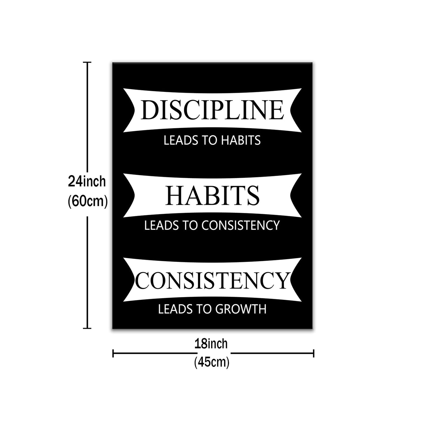 DINGFUN Motivational Wall Art Office Decor Inspirational Entrepreneur Quotes Canvas Positive Poster Painting Artwork for Modern Home Bedroom Study Room Living Room Picture Ready to Hang [18''Wx24''H]