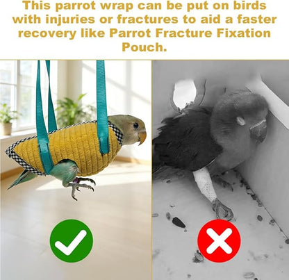 Ultra-Soft Bird Diaper Flight Suit for Small Medium Parrots, Cute Stylish Walking Outfit Anti-Scratch Protective Clothes for Daily Outdoor & Nail Trimming, Ideal Gift for Bird Lovers S