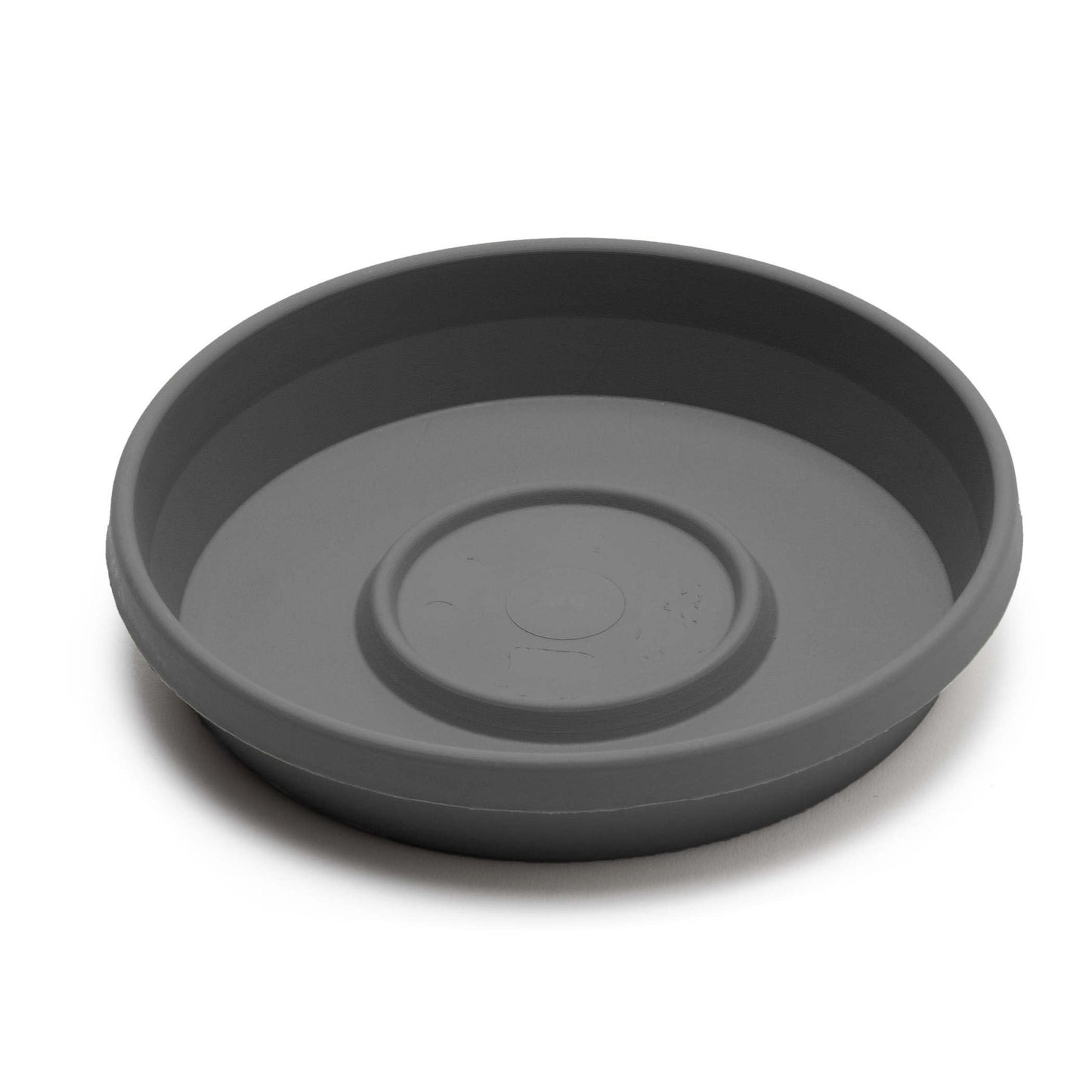 Bloem Terra Pot Round Drain Saucer: 14" - Charcoal - Matte Finish, Durable Resin, Ribbed Bottom, for Indoor and Outdoor Use, Gardening, Planter Not Included