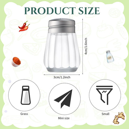 100 Pack Mini Salt and Pepper Shakers Bulk Glass Salt and Pepper Holders Small Clear Parmesan Cheese Spice Shaker Tiny Retro Style Dispensers with 10 Plastic Mini Funnels 100 Tags 100 Ropes