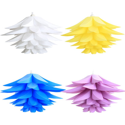 Lightingsky DIY IQ Jigsaw Puzzle Toy Lotus Flower Lamp Shade Ceiling Pendant for Room Decoration (White)