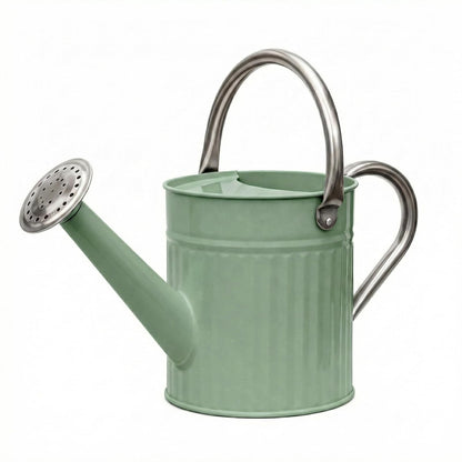 Bamworld Watering Can for Indoor Outdoor Plant Metal Watering Can with Removable Spout Embossd Design Plant Watering Devices Stainless Steel 1/2 Gallon Watering Cans Home & Garden Décor Creamy Green