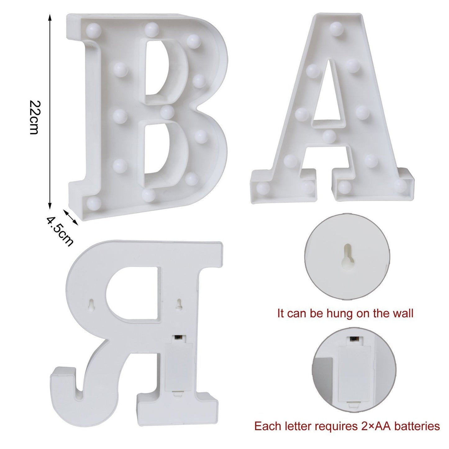BAR - Illuminated Marquee Bar Sign - Lighted LED Marquee Word Sign - Pre-Lit Pub Sign Light Battery Operated (23.03-in x 8.66-in)