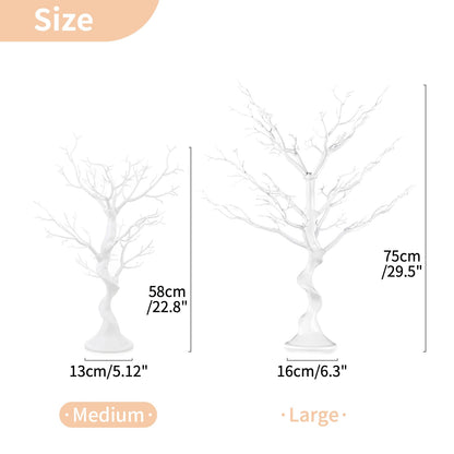 Nuptio White Christmas Tree Branch Artificial 22.8 inch Tall Manzanita Tree Centerpiece Wedding Centerpieces for Tables, Decorative Ornament Display Tree Branches for Decoration Weddings (1 Pc)
