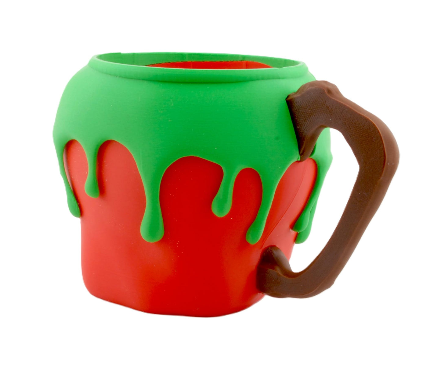 Fusion Layer 3D Poison Apple Ice Cream Pint Holder – Spooky Skull Design Mug Sleeve for 16 oz Ice Cream Containers – Ergonomic Handle – Halloween Gothic Dessert Cup Holder