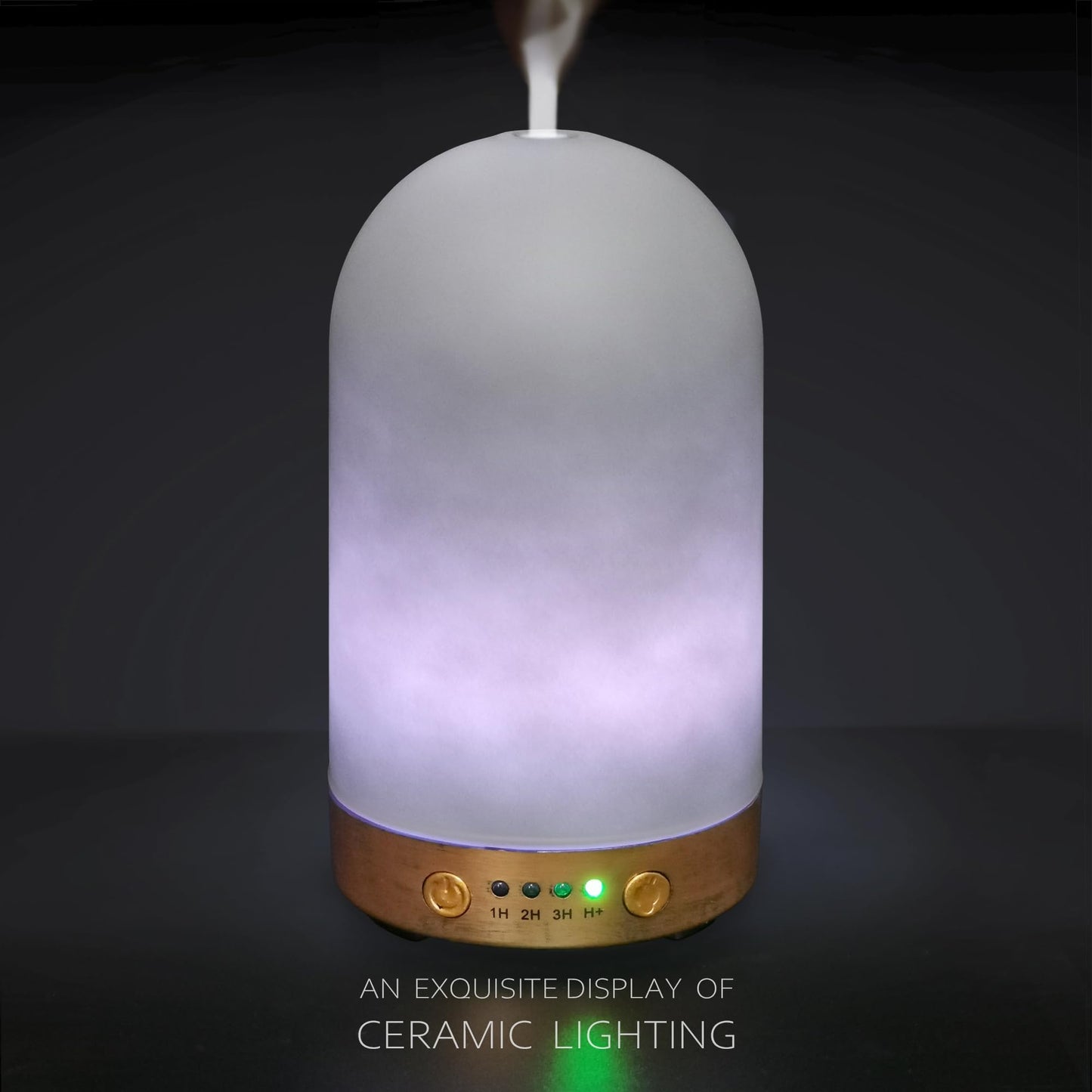 Earnest Living Essential Oil Diffuser White Ceramic Diffuser 100 ml Timers Night Lights and Auto Off Function Home Office Humidifier Aromatherapy Diffusers for Essential Oils