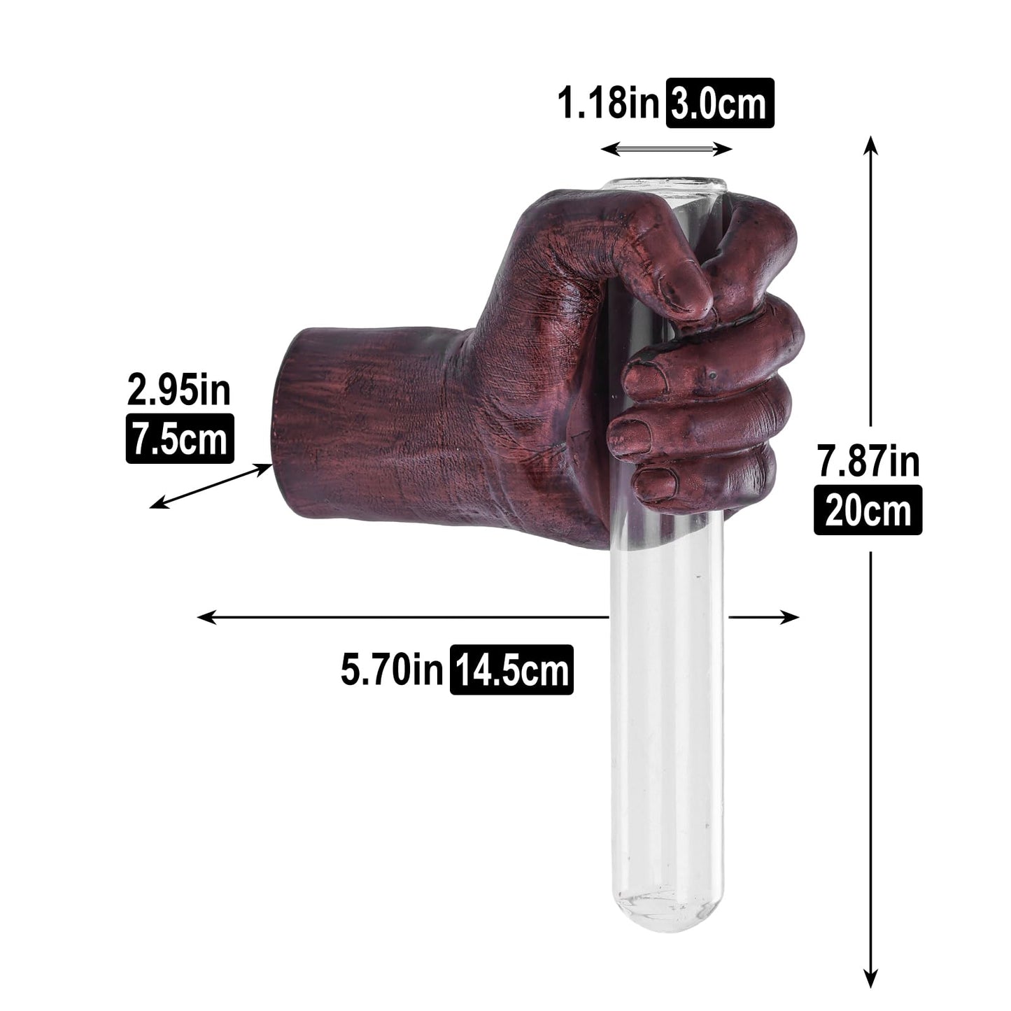 XYQXYQ Wall Sculptures, Hand Vases Home Decor, Wall Mount Art Sculpture, Unique Wall Art Statue, Funky Flower Vase Decorations, Modern Eclectic Hanging Decor,Glass Test Tube Vase