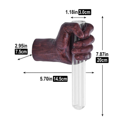 XYQXYQ Wall Sculptures, Hand Vases Home Decor, Wall Mount Art Sculpture, Unique Wall Art Statue, Funky Flower Vase Decorations, Modern Eclectic Hanging Decor,Glass Test Tube Vase