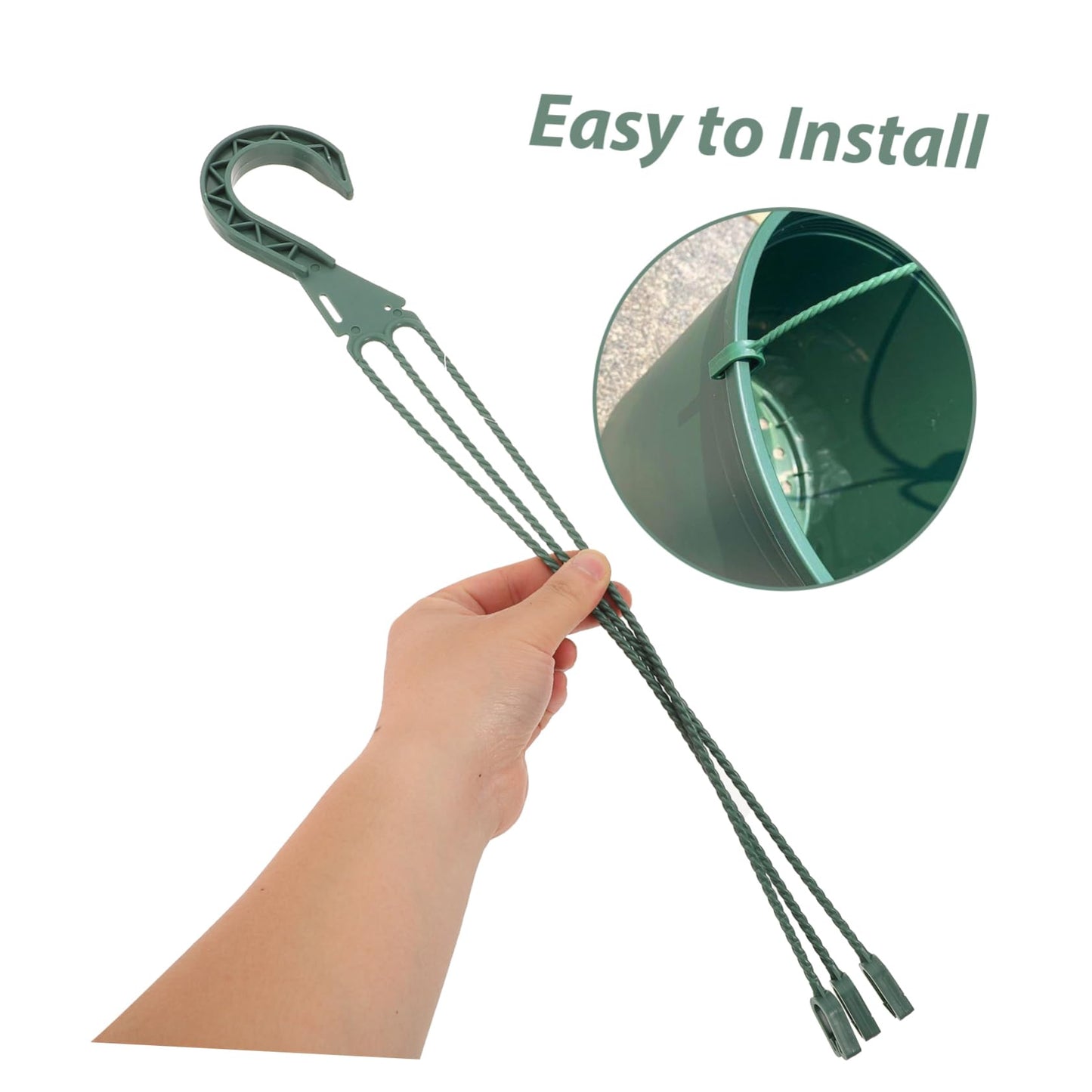 Mikikit 5pcs Hanging Flower Pot Hooks Lightweight Planter Hanger for Garden Home Use for Shelves Balconies and Terraces Versatile Plant Holder for Indoor and Outdoor Decor