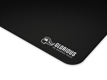 Glorious XL Gaming Mouse Mat - Large Black Cloth Mousepad, Stitched Edges | 16x18