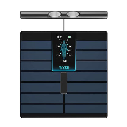 Wyze Smart Scale Ultra BodyScan with Handle – Wi-Fi & Bluetooth Body Composition Scale for Weight, BMI, Body Fat, Muscle Mass, and Segmental Measurement, 400 lbs, Black