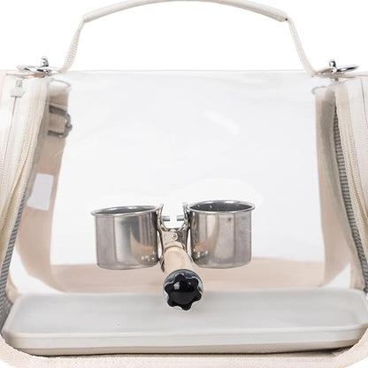 Genérico Parrot Carrier - Bird Backpack with Transport Perch | Parakeet Carrier | Parakeets, Parakeets, Nymphs, Conuros, Cockatiels: Outdoors, Camping, Holidays