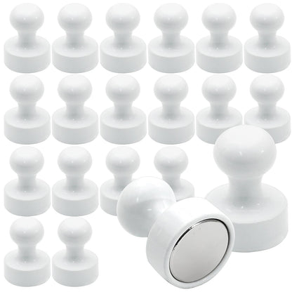 LOVIMAG Fridge Magnets 20Pcs Refrigerator Whiteboard Small Strong Magnet Classroom Kitchen Accessories Decorative Locker Set Decor Must Haves Office Calendar Refrigerador Magnetic Cute Crafts White