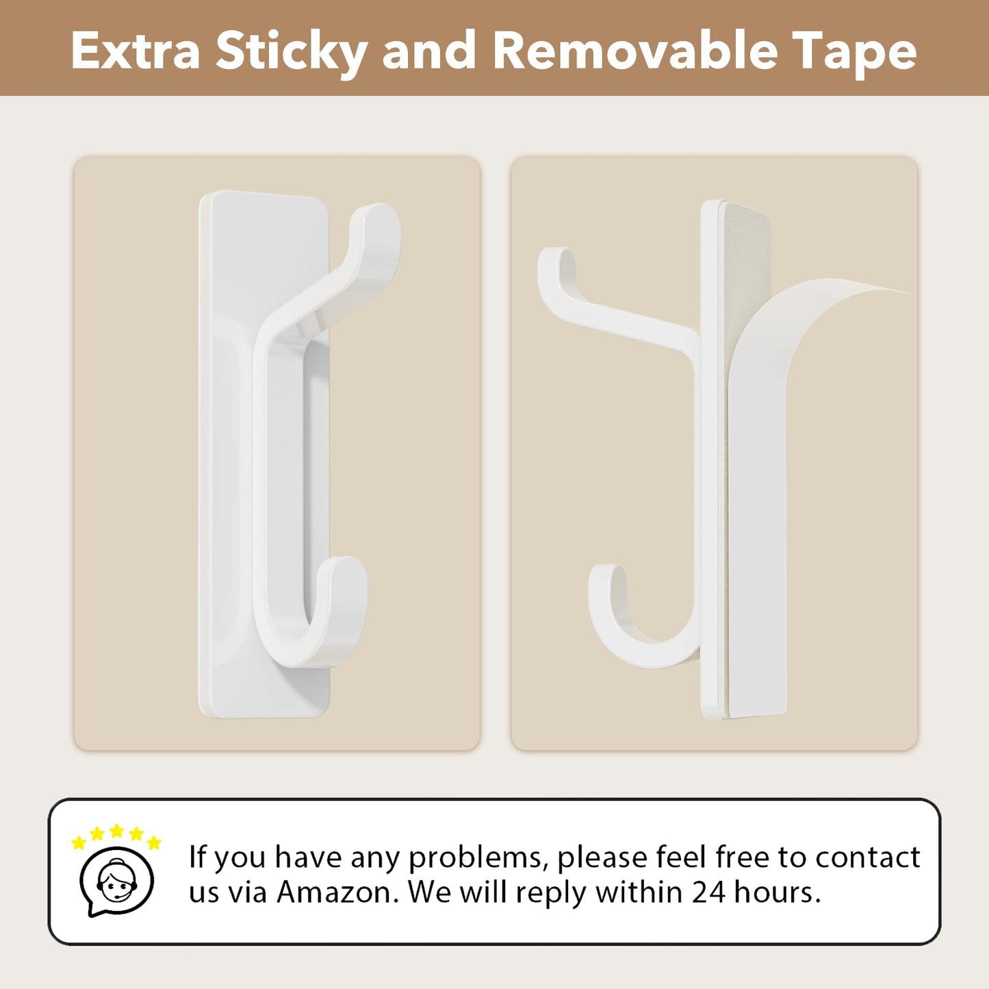 pickpiff 12 Pack Wall Hooks for Coat and Towel: 13LB Strong Adhesive Door Hanger Stick on, White