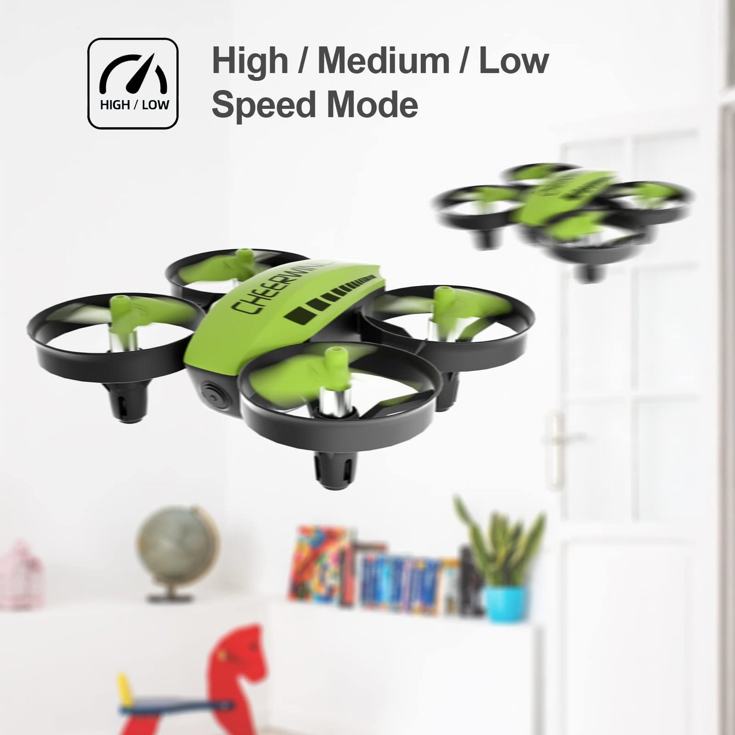 Cheerwing CW10 Mini Drone for Kids WiFi FPV Drone with Camera, RC Drone Gift Toy for Boys and Girls with Auto Hovering, Voice Control