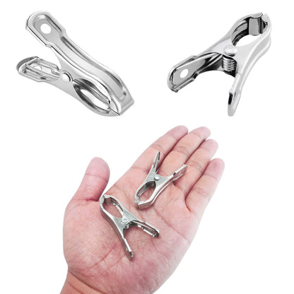 Samhopo 80 Pcs 2inches Gardening Clips for Netting, Metal Clamps Made of Stainless Steel, Have a Strong Grip of Greenhouse Clips Keep the Plant Cover on Garden Hoops