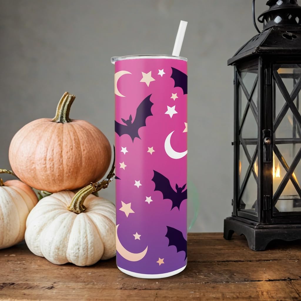 Hogg 20 oz Halloween Travel Mug, Bat Tumbler, 20 oz Insulated Stainless Steel Halloween Coffee Tumbler, Spooky Season Decor, Spooky Cups, Witchy Stuff, Fall Decorations