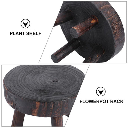 KONTONTY 1Pc Decorative Wooden Flowerpot Rack Elegant Wooden Plant Stand for Indoor and Outdoor Use Stylish Flowerpot Display Rack for and Patio Decor