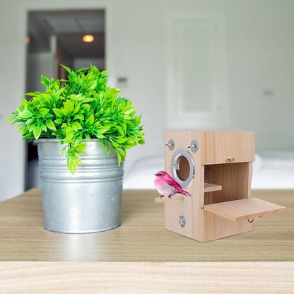 BESPORTBLE Small Bird Nesting Box: Vertical Paulownia Wood Breeding Incubator for Parakeets Cockatiel Conure - Inside Cage House