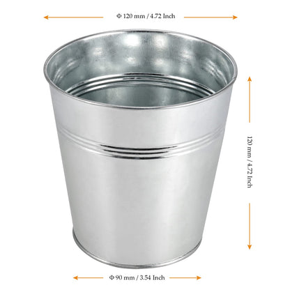 MUKCHAP 20 Pack Galvanized Planters Bucket, Galvanized Flower Plant Pot, Small Decor Galvanized Metal Bucket for Parties and Weddings, Storage, Crafts, 4.72 x 4.72 x 3.54 Inch