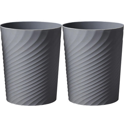 HOLTPHILI Small Bathroom Trash Can 1.8 Gallon Garbage Can Waste Basket Recycling Bin for Dorm Bedroom Office Kitchen,2 Pack Grey