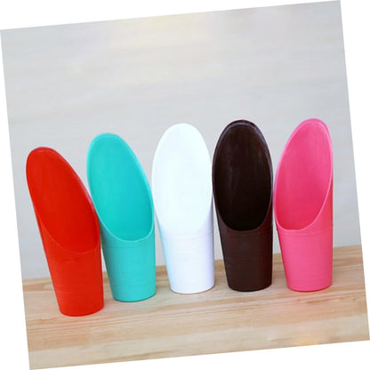 SUPVOX Bonsai Scoop 5pcs Plastic Plant Scoops Mini Garden Shovel Easy Cleaning Great for Potting Bonsai Mulch Random Color