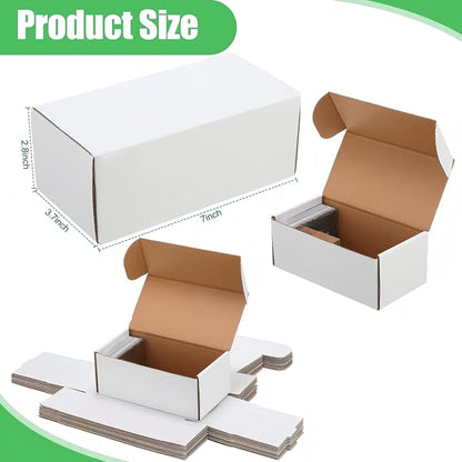 Yexiya 20 Pcs 400 Count Trading Card Storage Box Cardboard Baseball Card Storage Box Collectible Cases for Sports Gaming Cardboard Game Collecting Holder Supplies (White)