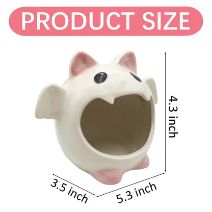 Bat Shaped Ceramic Bowl, Cute Storage Container, Fun Spooky Bat Themed Ceramic Bowl for Home Decor and Organizing (White)