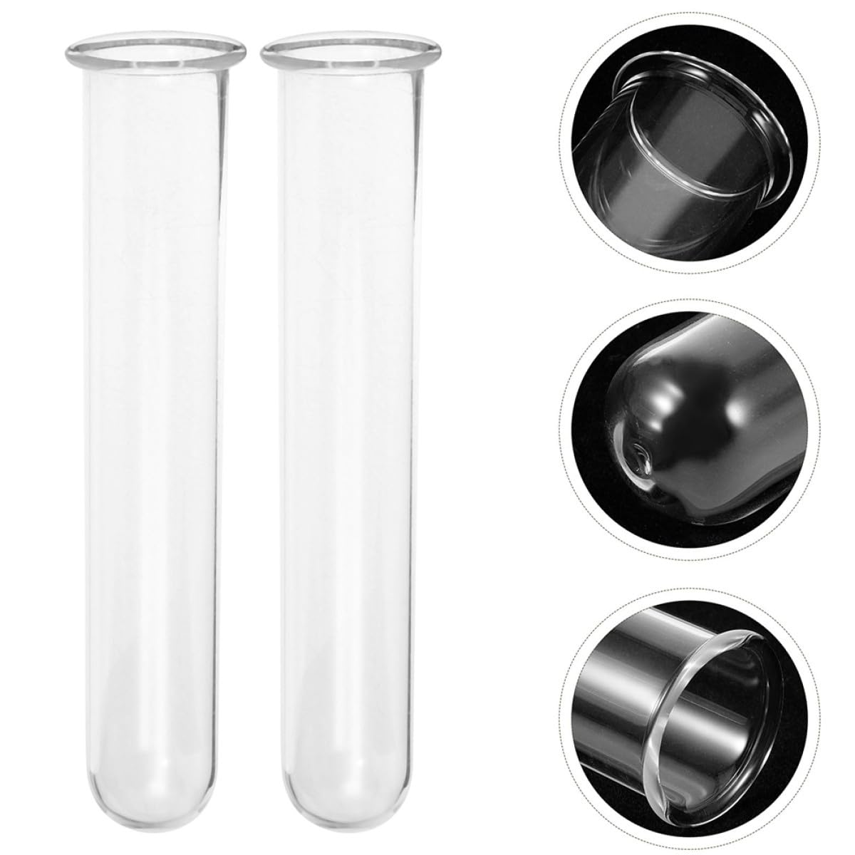 COOPHYA 4pcs Glass Test Tube Plant Propagation Vases Hydroponic Flower Holders Decorative Desktop and Wall Terrarium Containers for Home Garden Office
