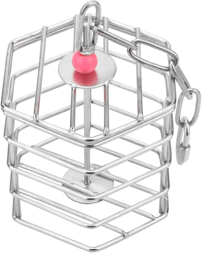 Bird Stainless Steel Foraging Feeder Parrot Hanging Feeding Box for Macaw African Grey Cockatoo Cockatiel Amazon Cage (Foraging Feeder)