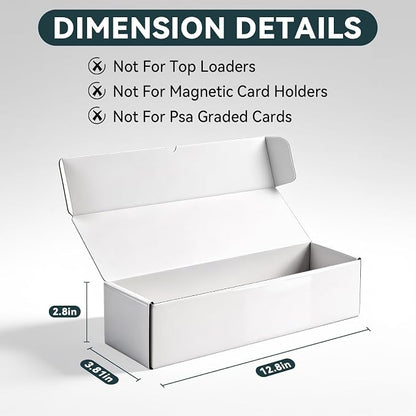 Trading Card Storage Box 6-Pack, 1000 Count Heavy Duty Corrugated Cardboard Box - Bulk Organizer for TCG, MTG,Sports & Collectible Cards, 12.8 INCH Horizontal