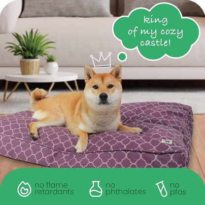 Molly Mutt Medium to Large Dog Bed Cover - Royals Print - Measures 27”X36”X5’’ - 100% Cotton - Durable - Breathable - Sustainable - Machine Washable Dog Bed Cover
