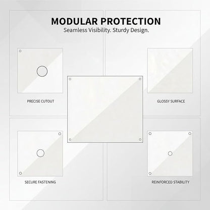 12 Pcs Clear Plastic Cage Guard Panels, 10 x 8.2 in Pet Habitat Siding, Splatter Anti-Splash Fence Dividers with 100 Zip Ties for Rabbit Cages, Guinea Pig Enclosures, Small Animal Protection
