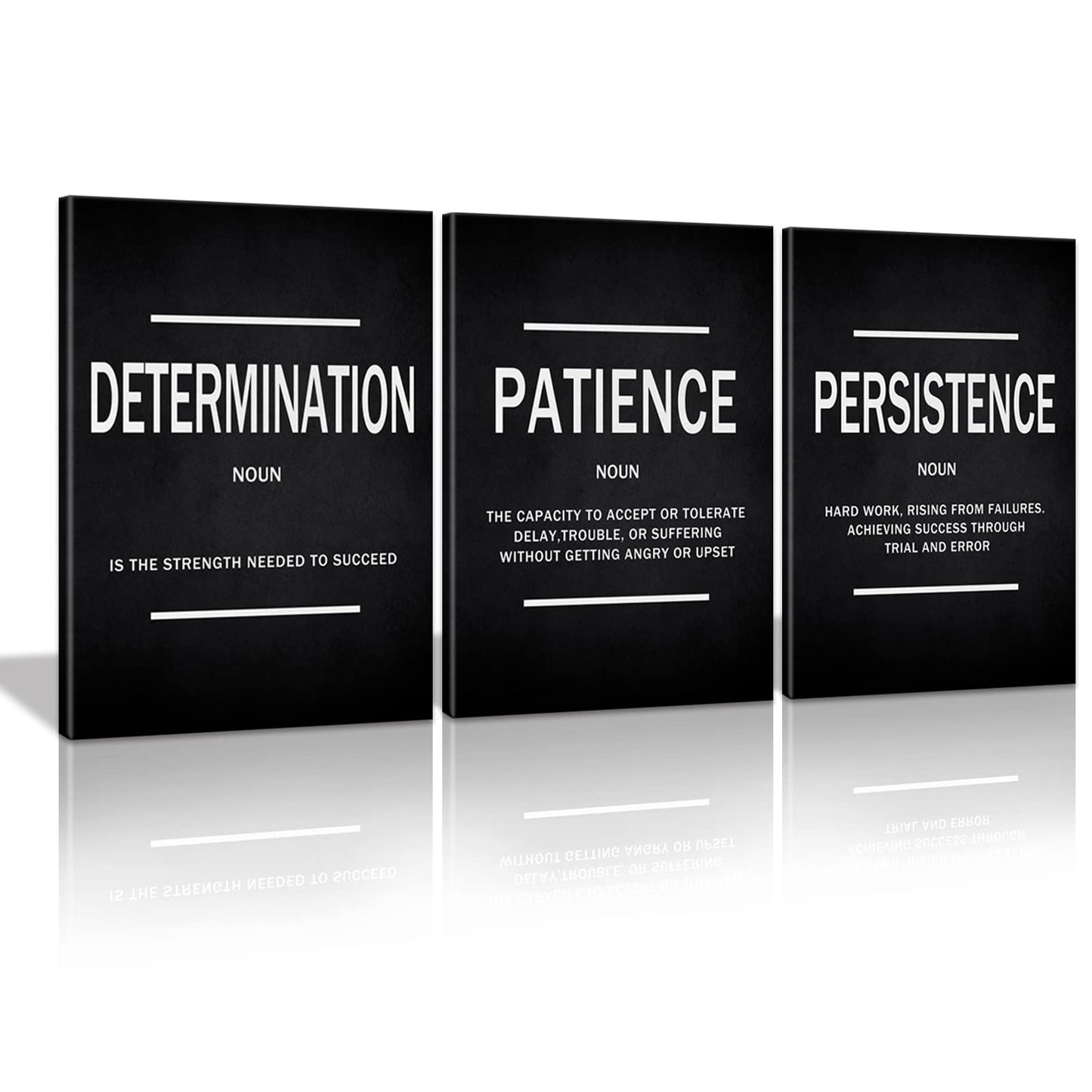 KAWAHONE Canvas Painting Wall Art, Grind Hustle Execution Motivational Wall Art Decoration Posters Prints for Living Room Bedroom, Office Decor, Gallery-Wrapped Canvas Art Set Framed Ready to Hang