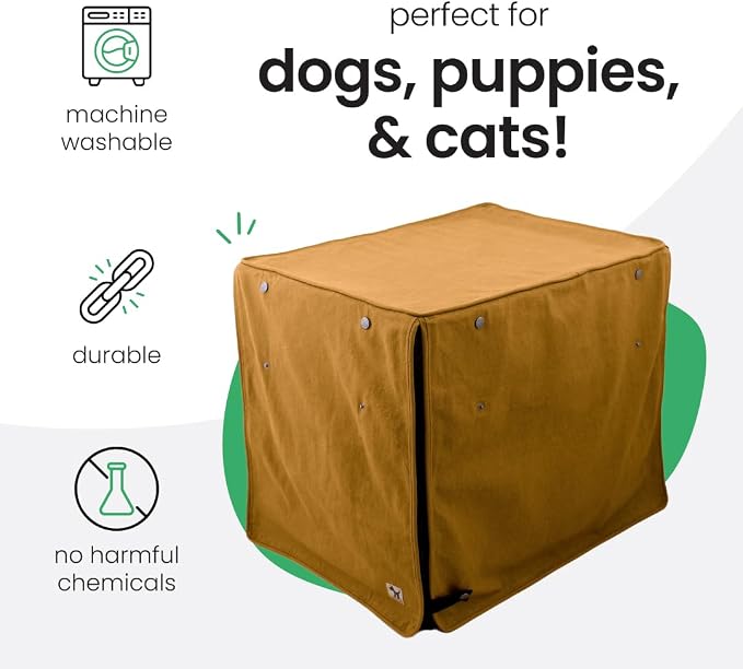 Molly Mutt Fast Car Dog Crate Cover, GOTS-Certified 100% Organic Cotton Canvas Cover for Dog or Puppy Kennel and Cage, Washable, Free of Harmful Chemicals, Huge, Fits 36"x23"x25" Crate