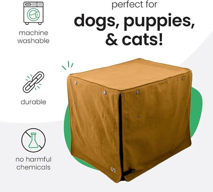 Molly Mutt Fast Car Dog Crate Cover, GOTS-Certified 100% Organic Cotton Canvas Cover for Dog or Puppy Kennel and Cage, Washable, Free of Harmful Chemicals, X-Large, Fits 42"x28"x31" Crate