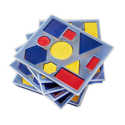 hand2mind 46393 Attribute Blocks Classroom Basics Kit - Set of 6 Trays