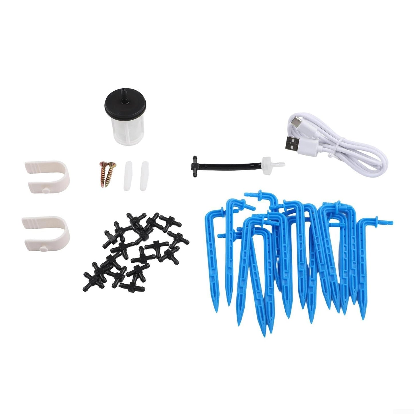 Automatic Drip Irrigation Kit with Timer for 15 Pots, Adjustable Watering System for Indoor Outdoor Garden Greenhouse Patio Plants Care