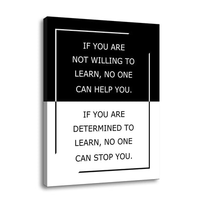 Motivational Poster Wall Art Inspirational Quotes If You Are Sign Picture Print Positive Saying Painting Artwork for Modern Home Bedroom Office Workplace Stretched and Framed [18''Hx24''W]