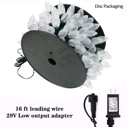 AWQ C9 Christmas String Lights 200LED 49FT Waterproof Warm White SC-S-200-A-A-D18
