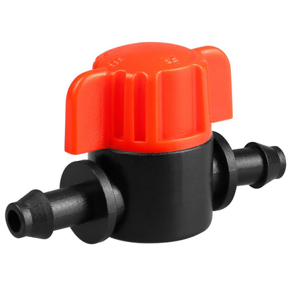 Gardrip 1/4" Drip Irrigation Valve - 25 Pack Shut Off Switch Fits 1/4 Inch Drip Tubing - Cut Off Valve for Garden Lawn Irrigation