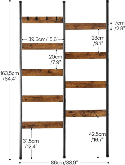 HOOBRO Towel Rack and Blanket Ladder, Blanket Holder for Living Room, Bathroom BK07LB01-BF17CJ01