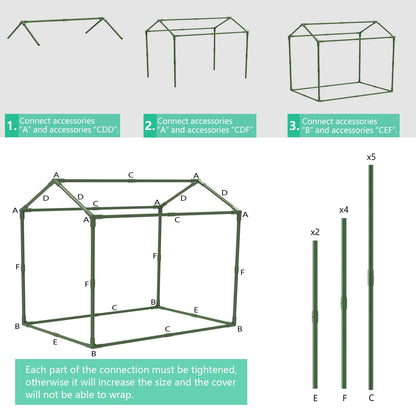 Mini Greenhouse for Indoor Outdoor Plants, Durable Green House with Roll-up Zipper Door，Grow Plant House Tent with Transparent PVC Cover 33.5”x23.2”x32.5”