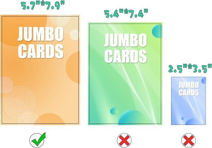 Jumbo Card Binder – Oversize Ringless PU Leather Collector Card Binder with 60 Card Holders, Premium Storage Album for Game Cards (5.7'' x 7.9''), Aqua Blue
