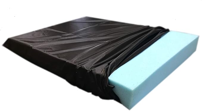 Dogbed4less High Density Solid Blue Cooling Gel Infused Memory Foam Pad Dog Pet Bed + Internal Waterproof Cover (41x27x4 Inches)